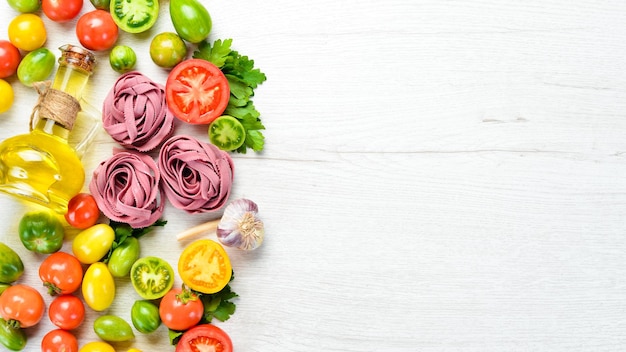 Kolorowe składniki na stole